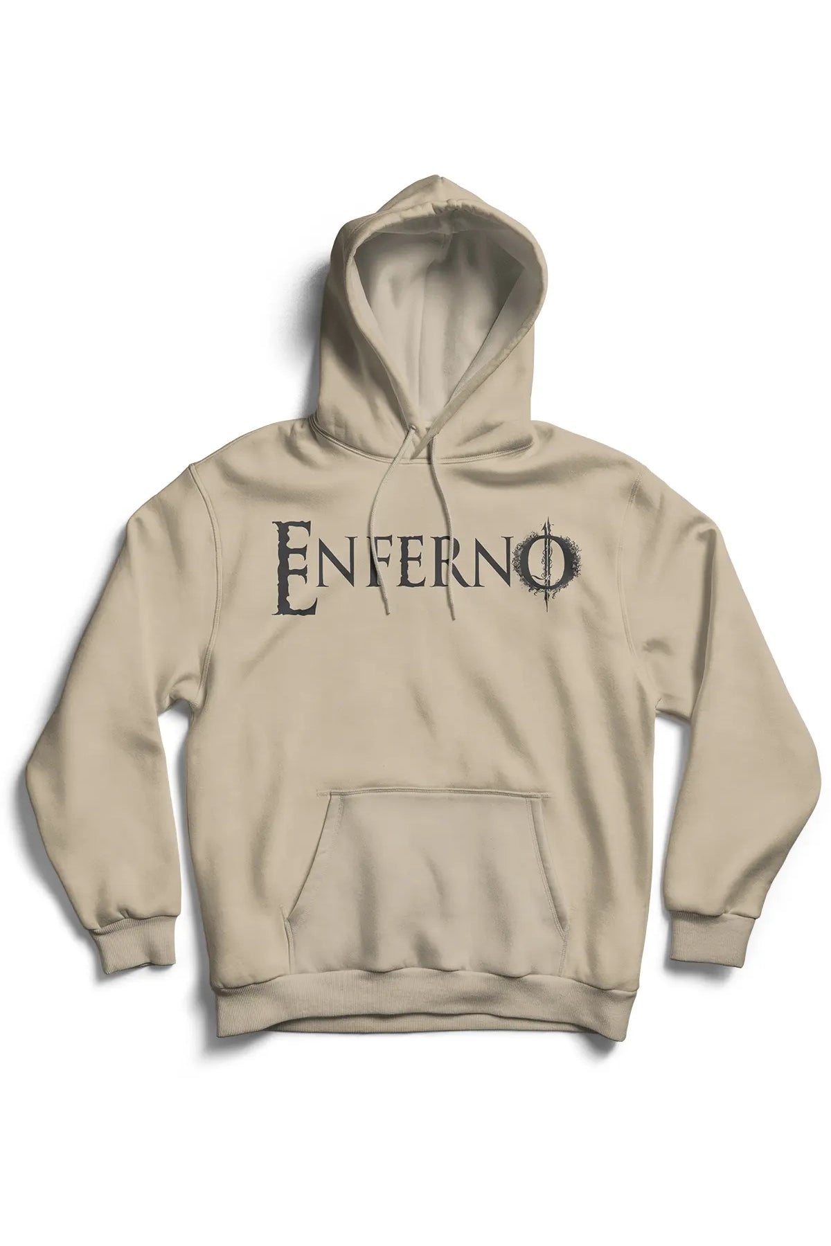 The Enferno Classic Logo Hoodie in Sandstone.