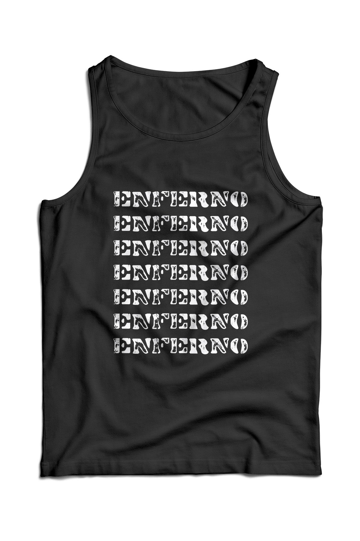 Enferno Repeat Tank in Black.