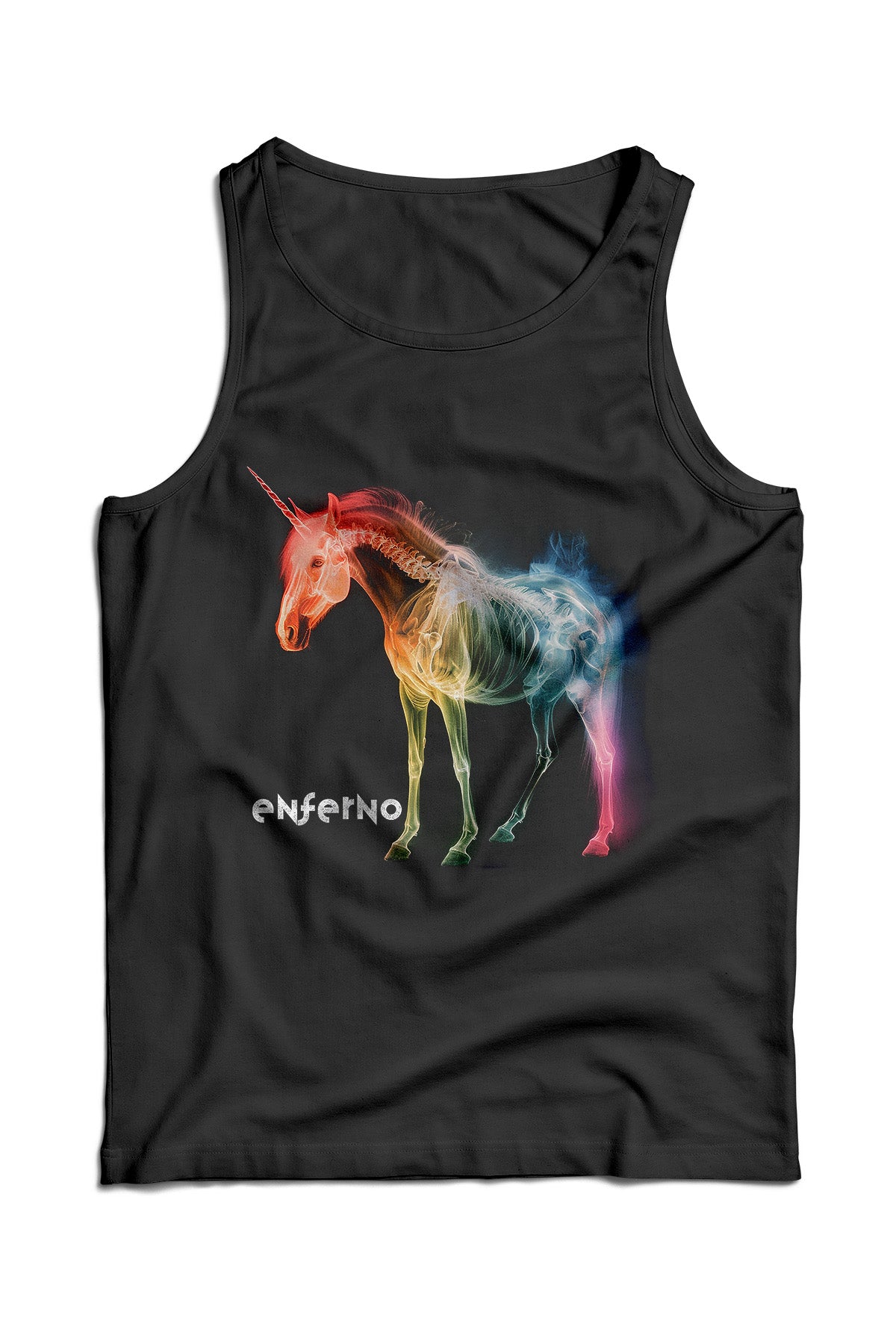 Enferno X-Ray Unicorn Tank in Black.